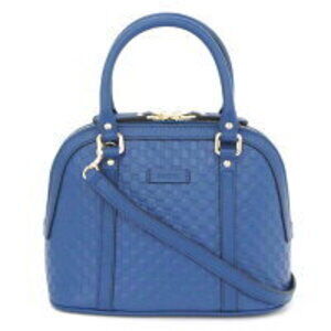 GUCCI Guccissima Shoulder Bag Blue